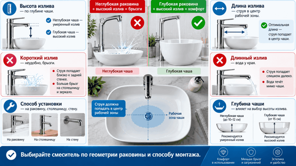 Как выбрать смеситель для раковины