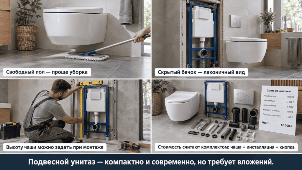 Подвесной унитаз купить онлайн
