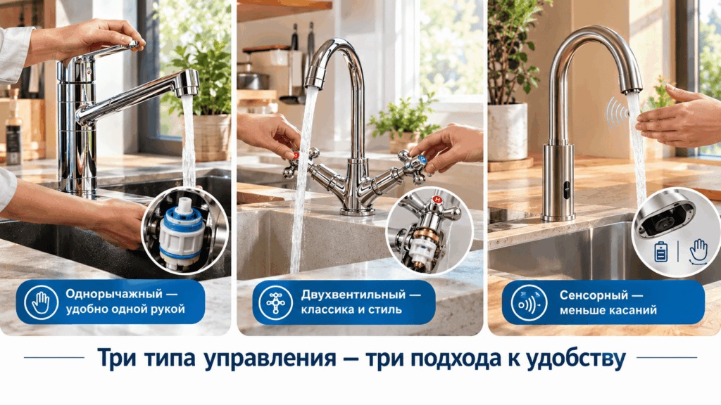 Какие бывают смесители для кухни