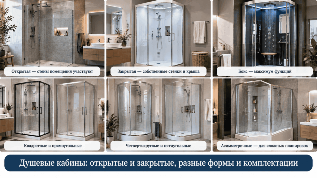 Какие бывают душевые кабины