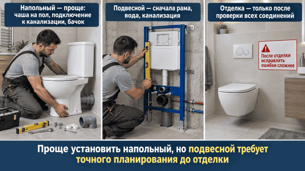 Где можно купить подвесной и напольный унитаз