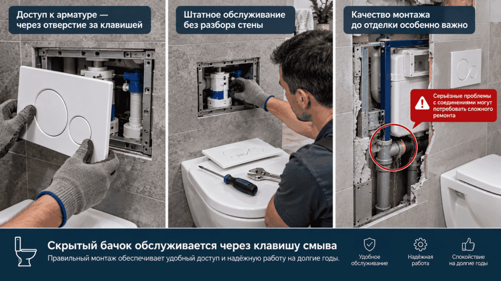 Установка унитаза
